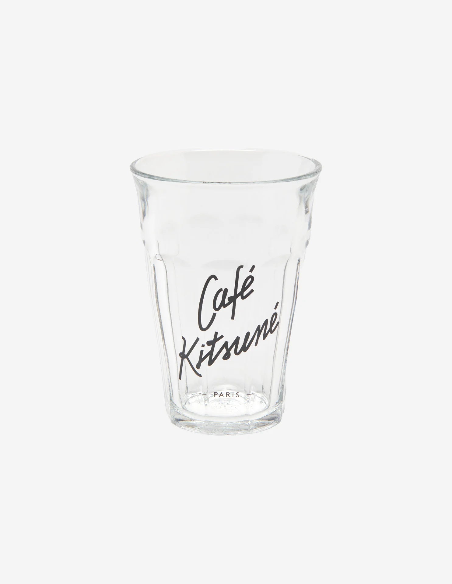 Verre à café Café Kitsuné en verre Duralex 36 cl avec logo imprimé, design minimaliste et résistant