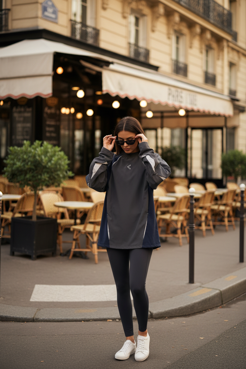 深灰运动卫衣巴黎街头场景2