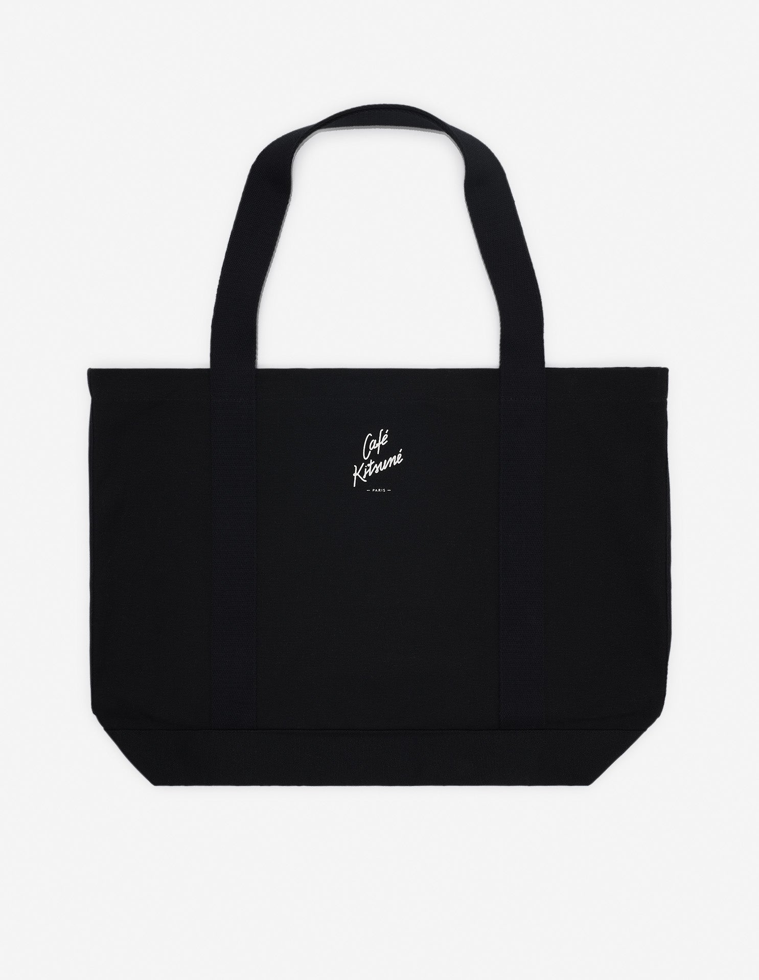 Sac cabas Café Kitsuné noir en toile, design minimaliste et élégant
