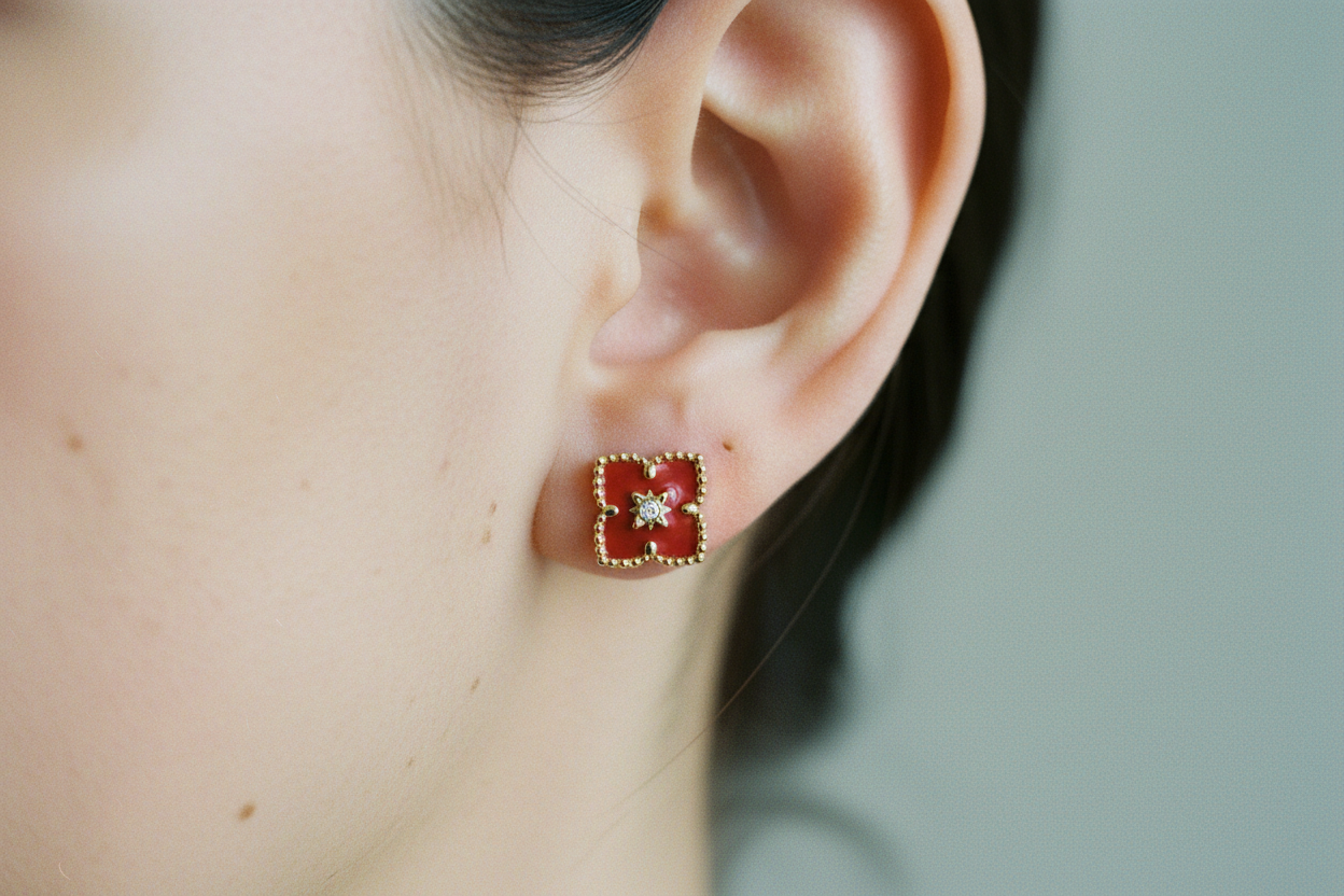 FLV Flex Venus Boucles d’oreilles rouge