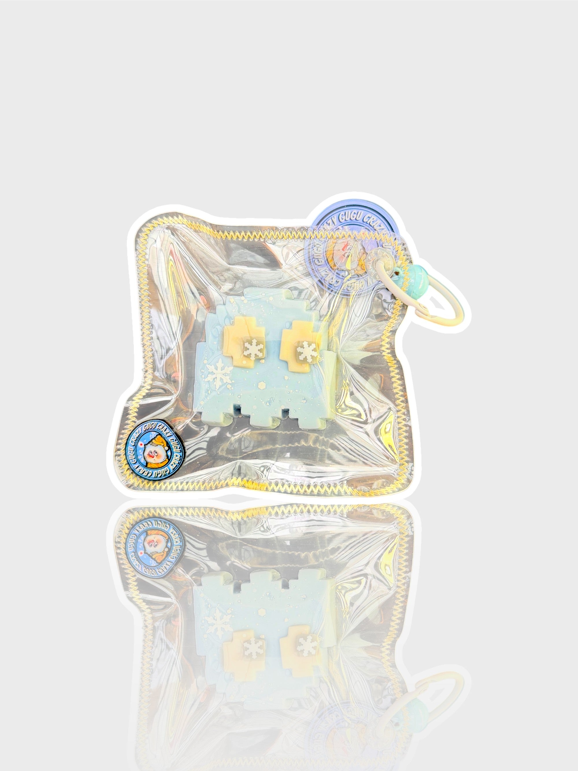 Jouet Squishy Tiny Ice Ghost Pixel Kawaii Anti-Stress | Crazy Gugu