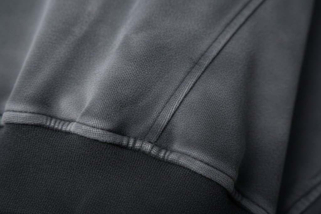 Veste Oversize Unisexe à Capuche en Effet Velours Gris