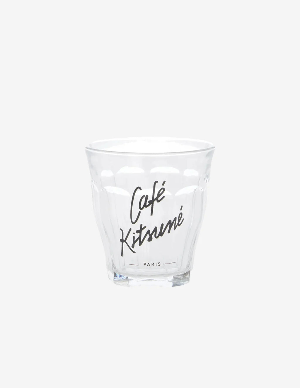 Verre Café Kitsuné Duralex 36cl en verre transparent avec logo Café Kitsuné Paris