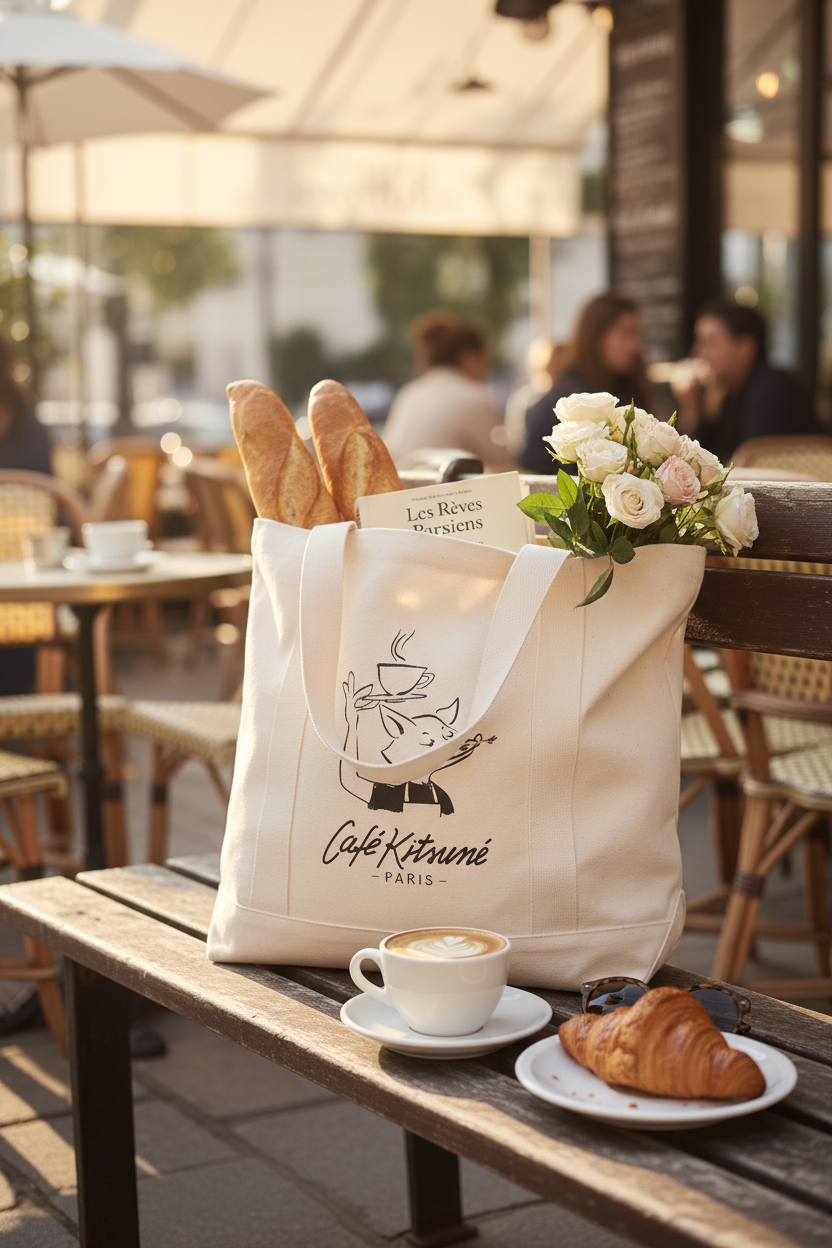 狐狸帆布袋咖啡馆场景