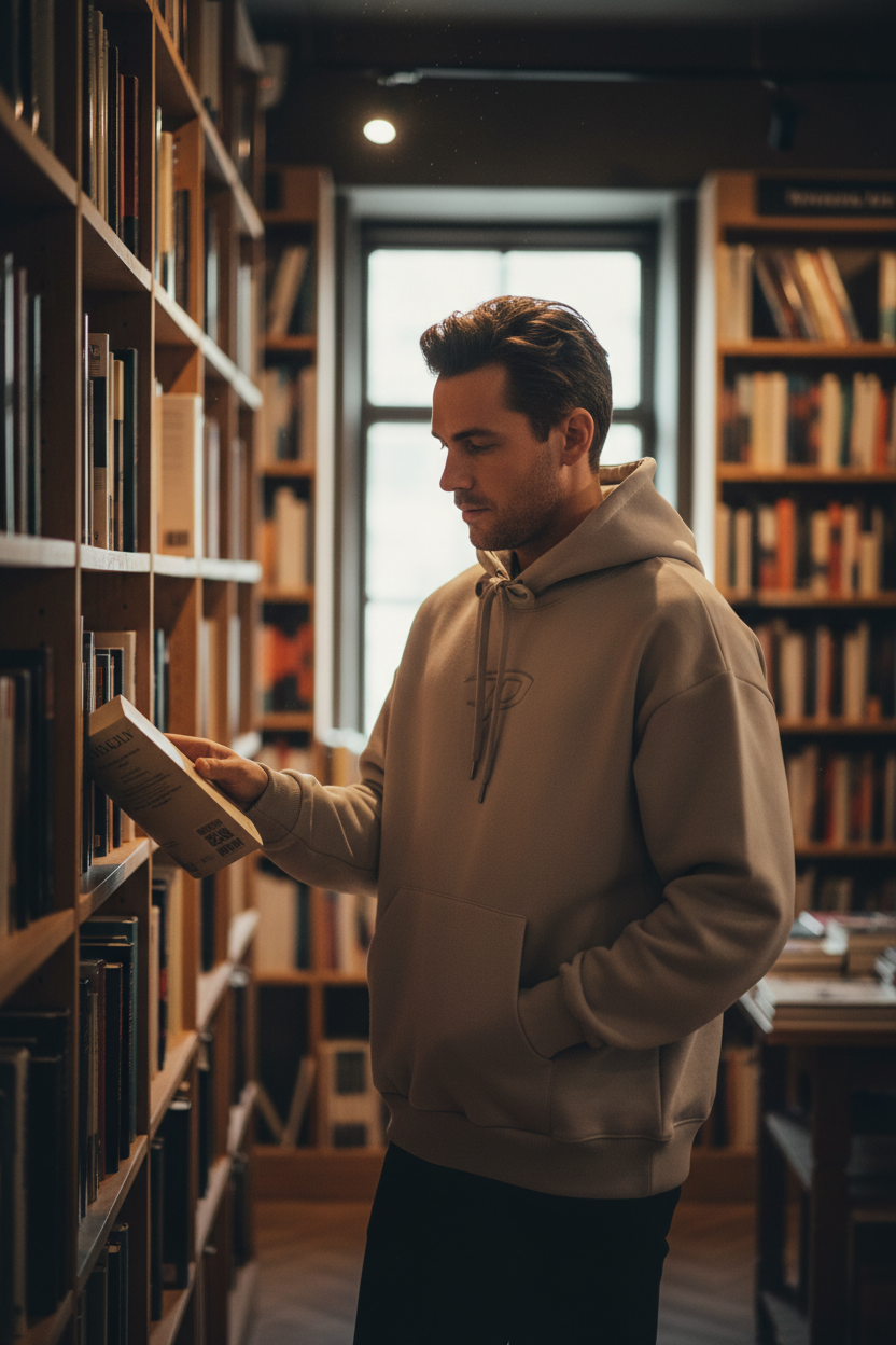 男模特书店场景