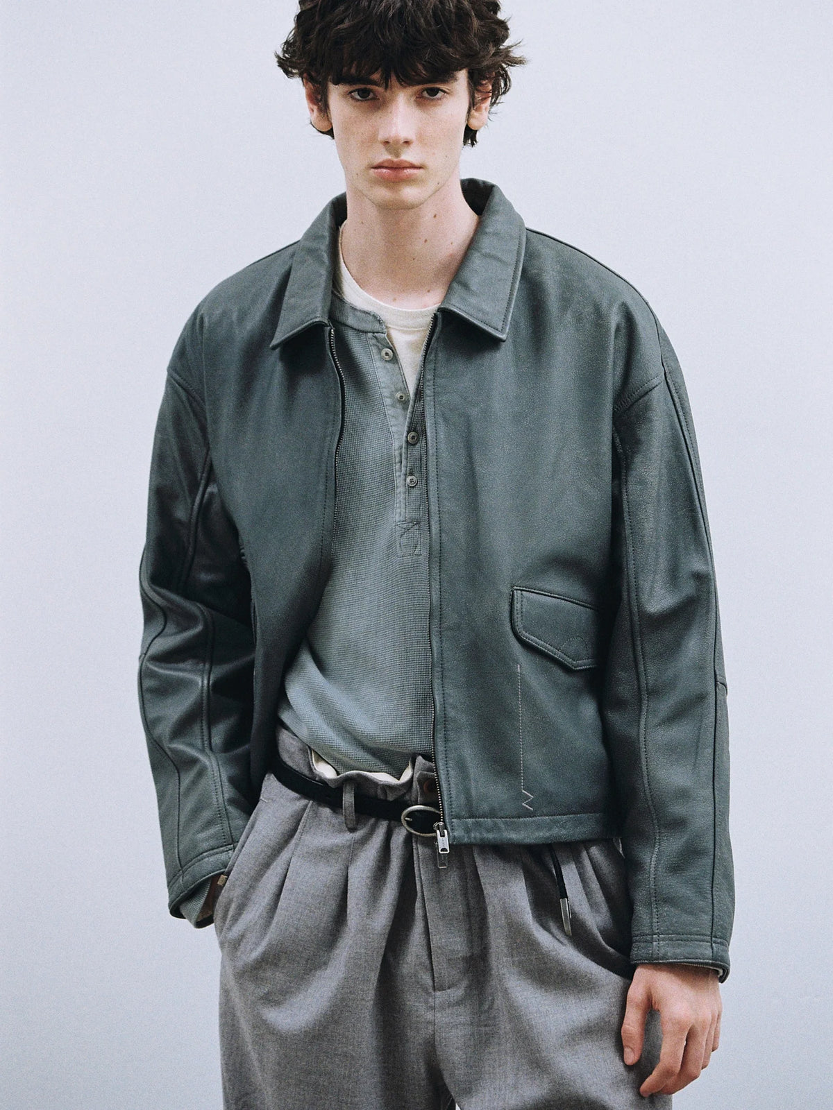 C2H4 Berghain Profile Leather Jacket