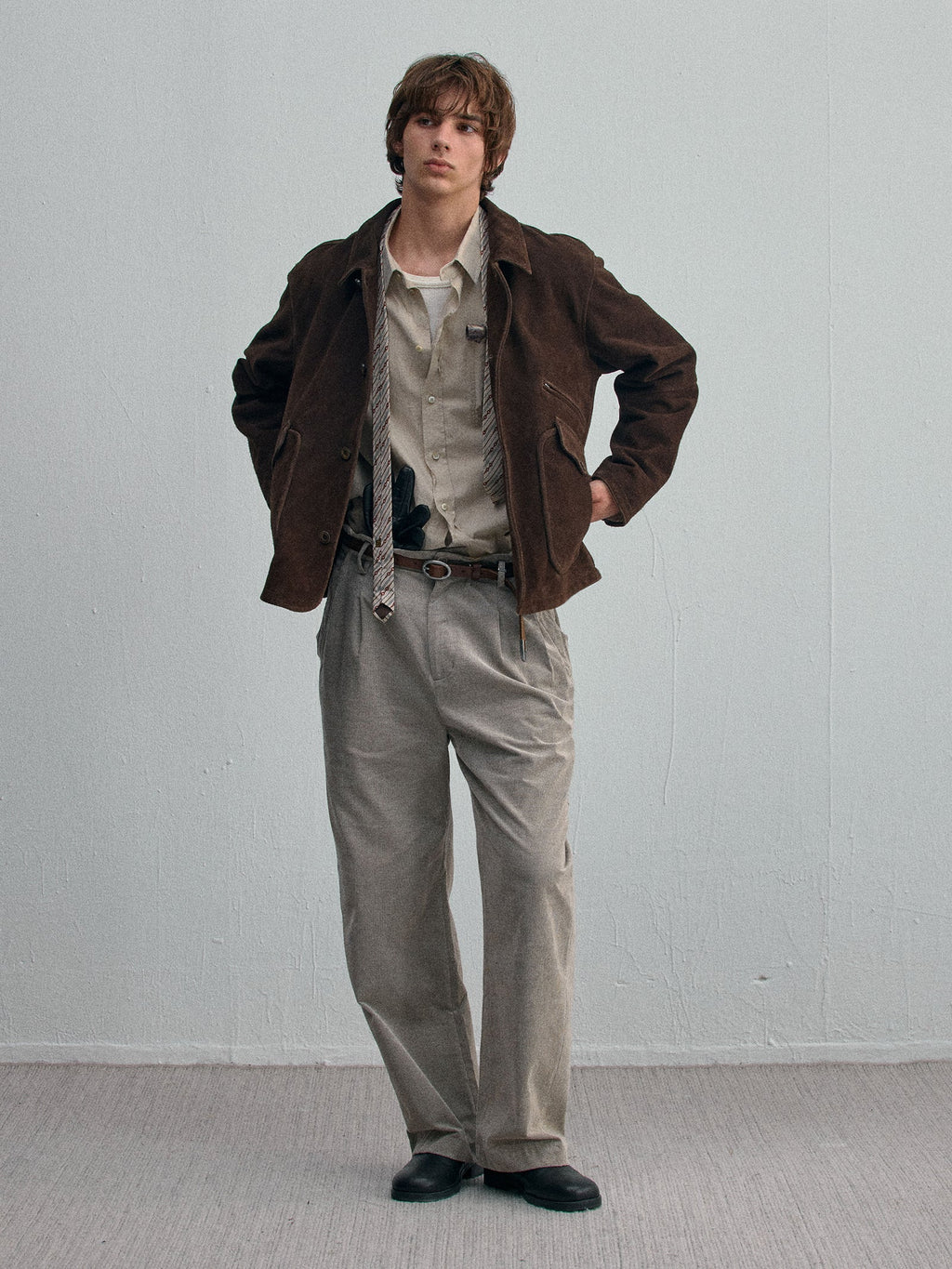 C2H4  Vrille Tailored Pants Gris avoine