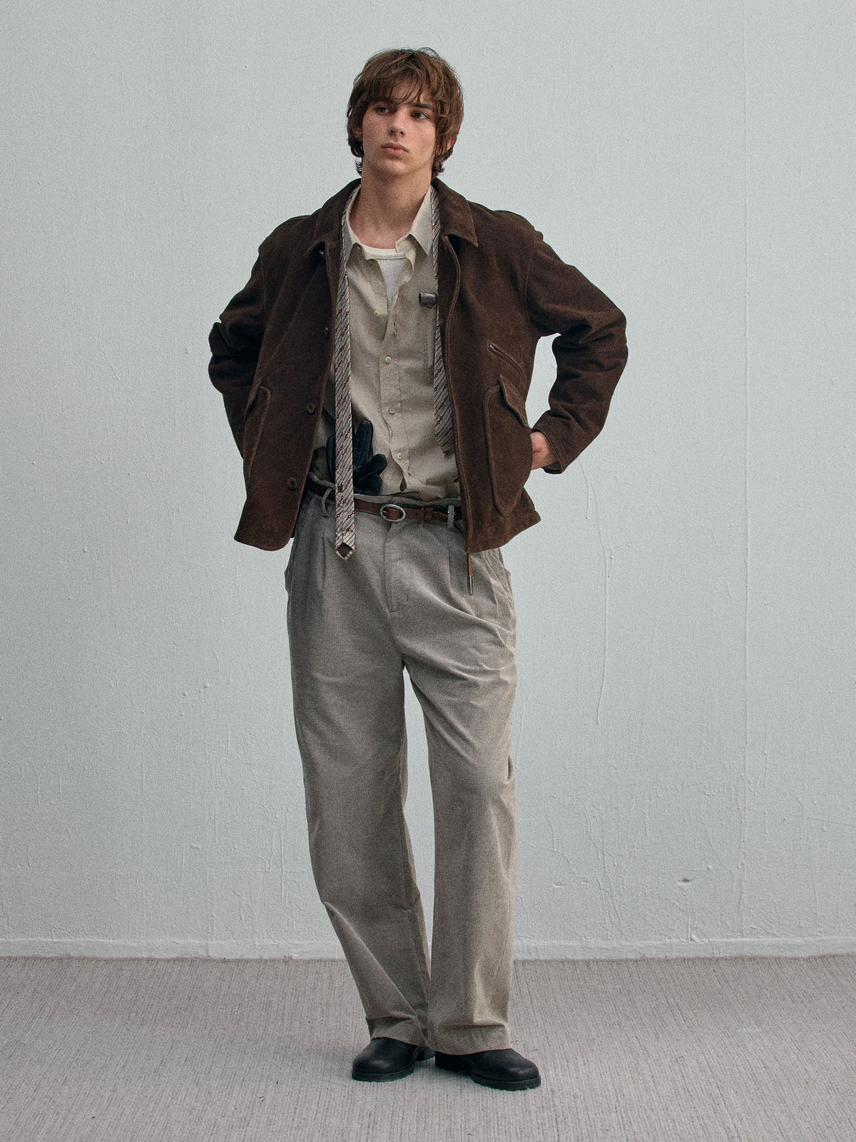C2H4  Vrille Tailored Pants Gris avoine