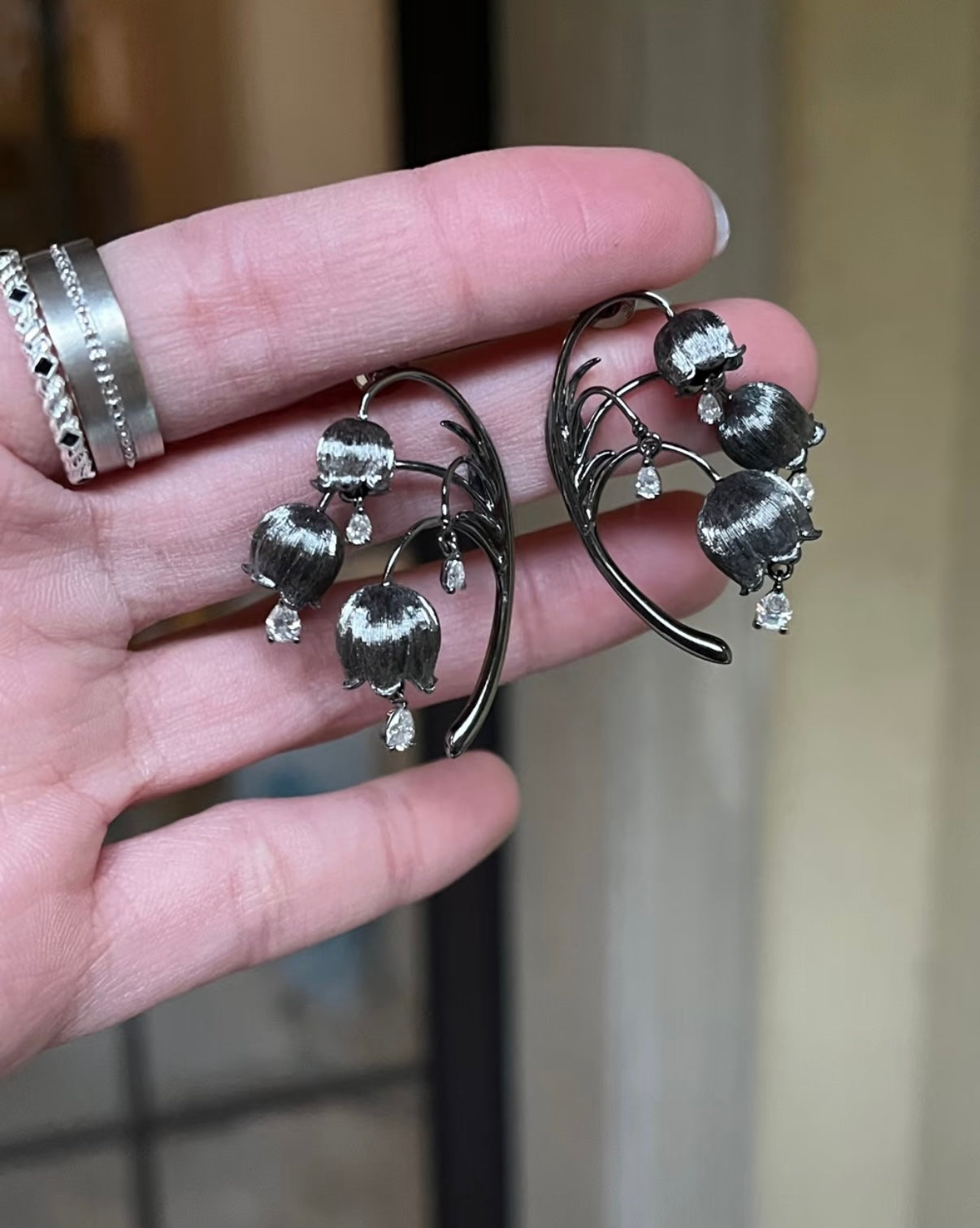 Koinjewerly-雨滴铃兰耳环