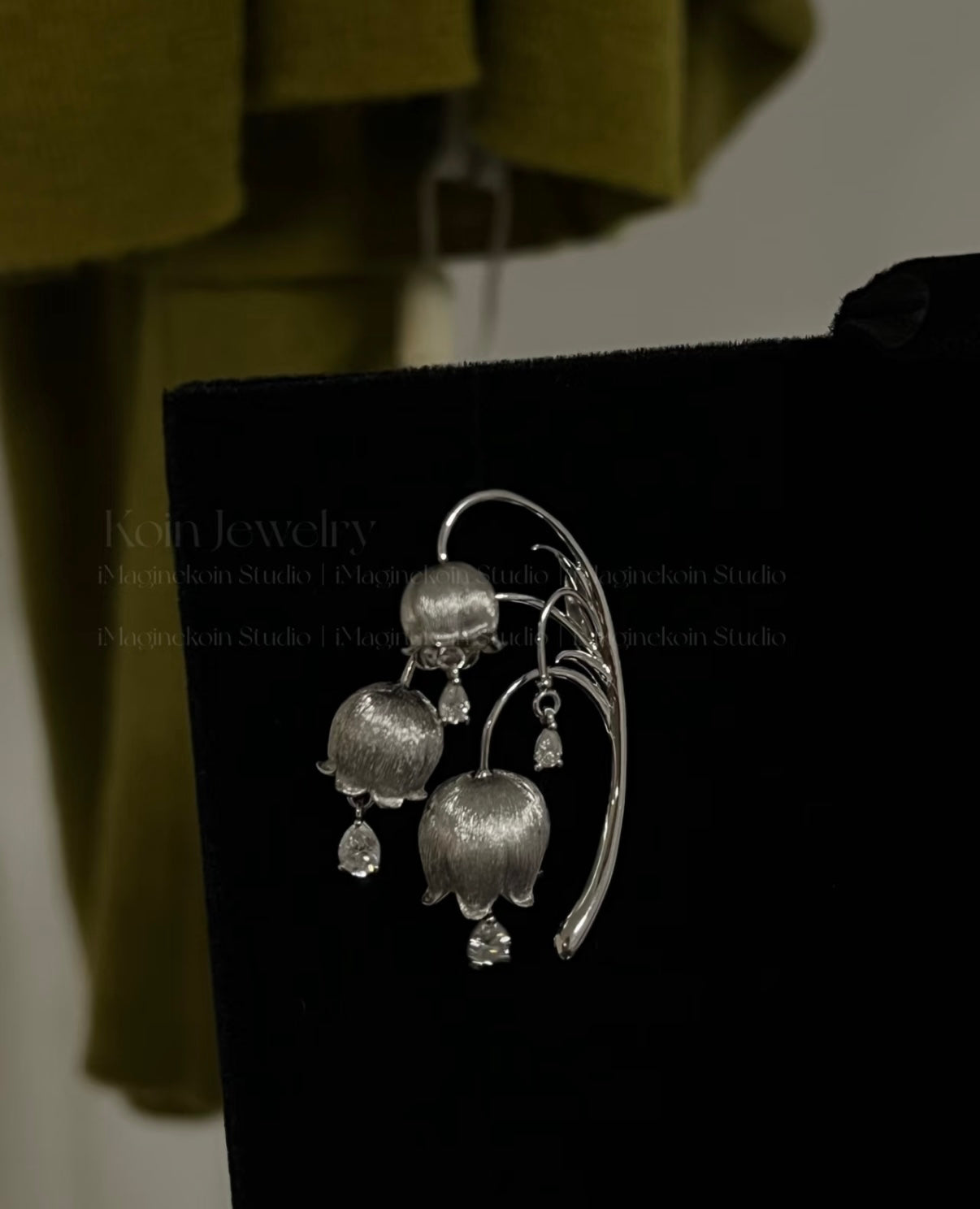 Koinjewerly-雨滴铃兰耳环