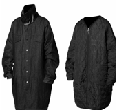Manteau Multi-Poches à Empiècements Denim et Doublure Amovible Noir | RELABEL