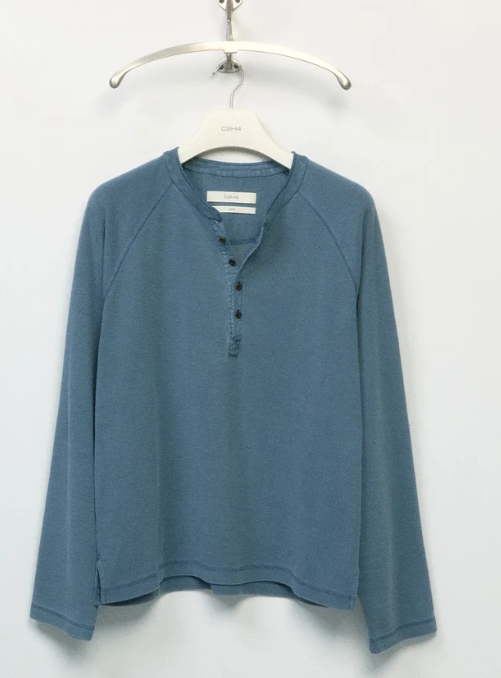 C2H4  Haut Henley texturé Moccasin Memory
