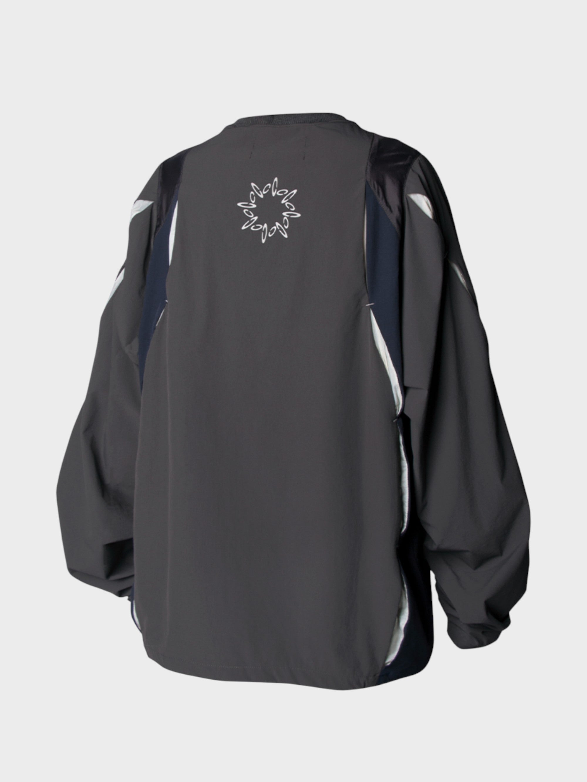 Sweat Gris Oversize Techwear – Coutures Réfléchissantes