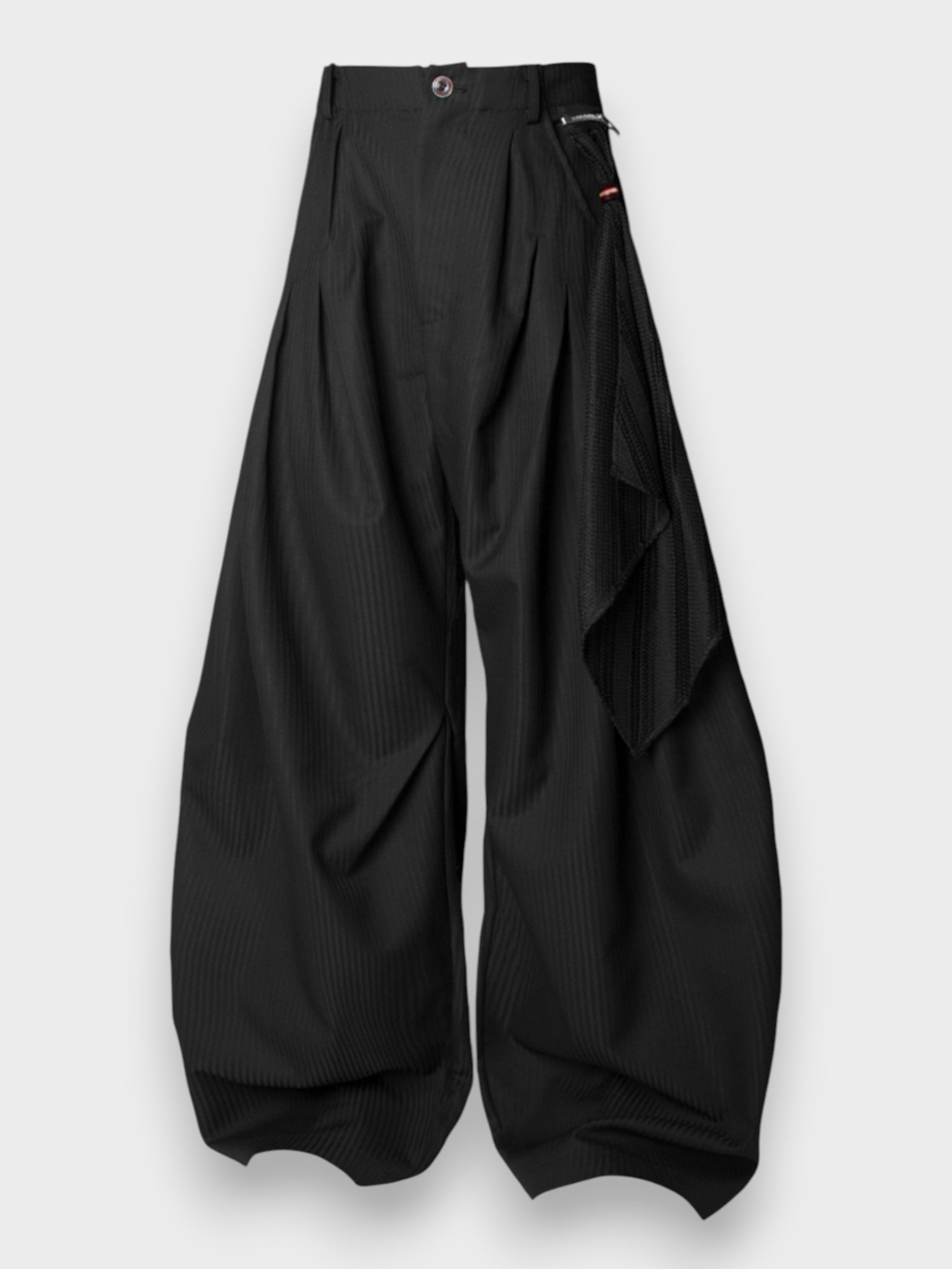 Pantalon RELABEL à Plis Architecturaux – Coupe Sabre Jacquard Unisexe