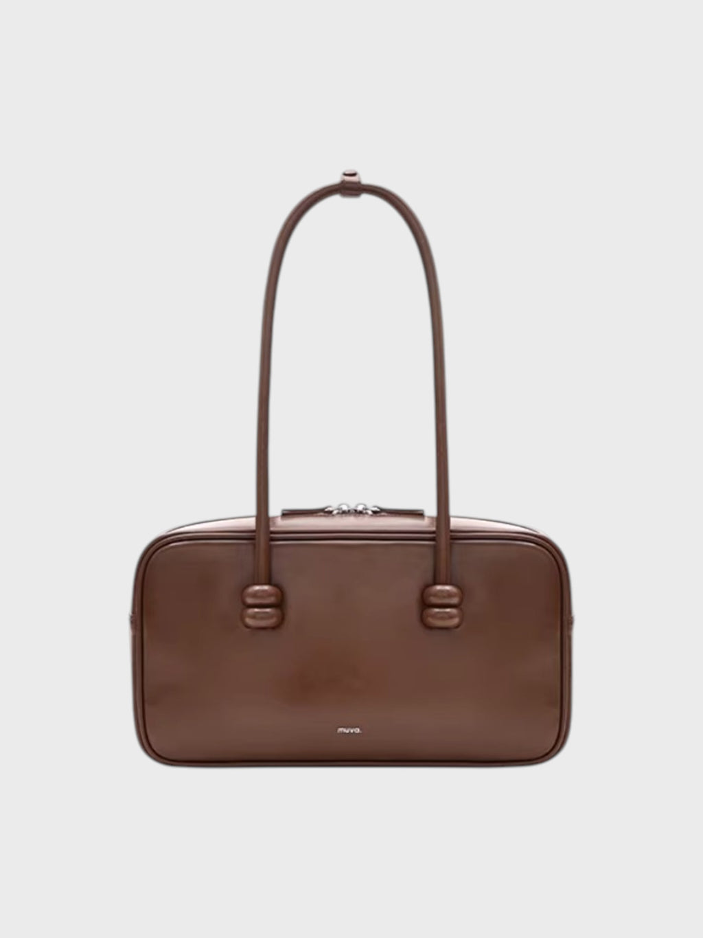 MUVA Beaded Boston Bag - Caramel Brown