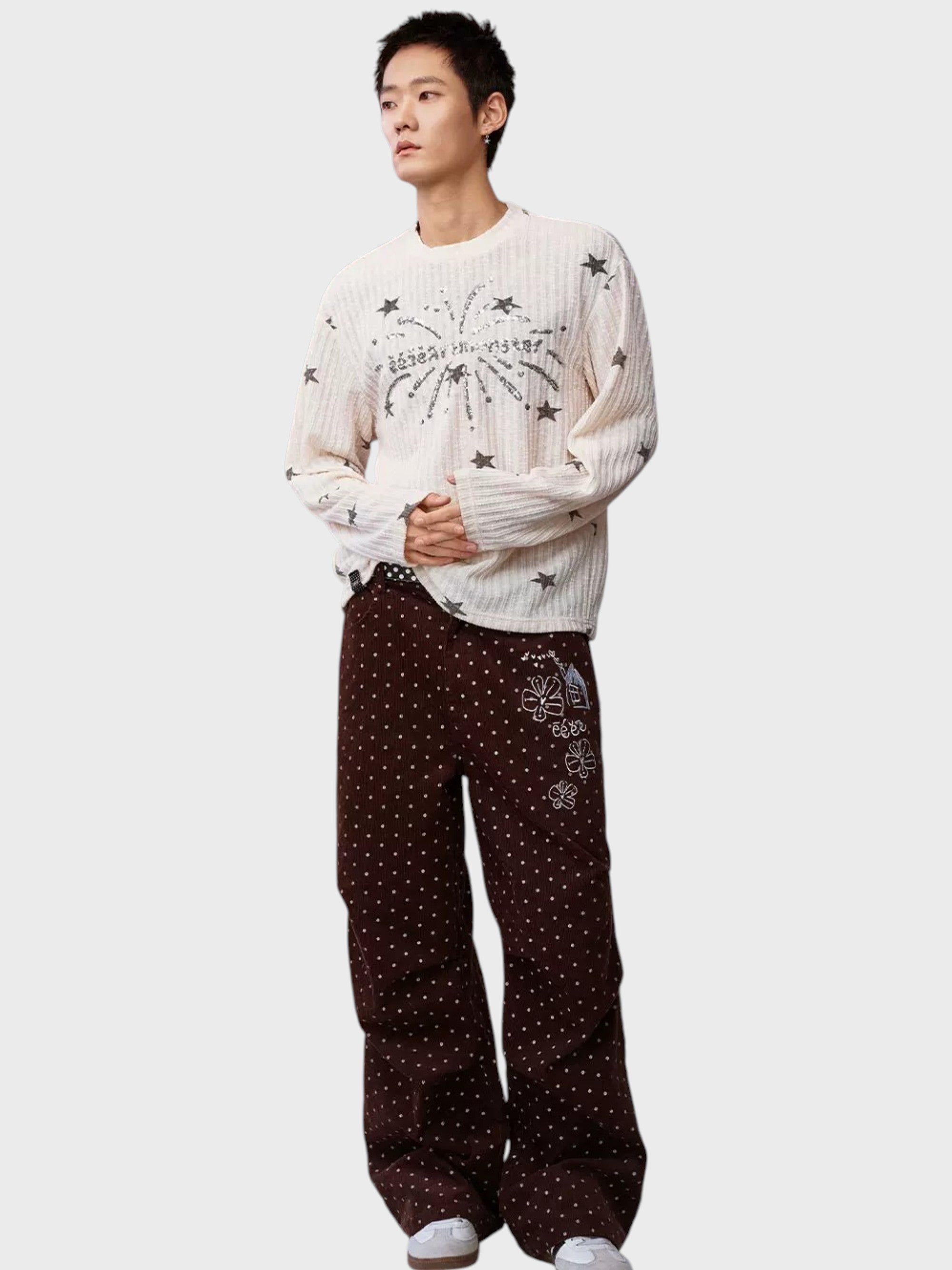 T-shirt Manches Longues Sequins Étoiles Feu d'Artifice Unisexe | eeee Artmonster