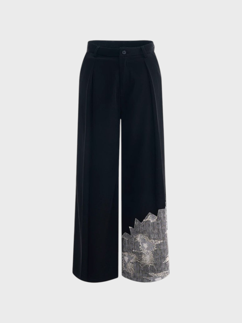 Pantalon Large Patchwork Dentelle "Luxe Déstructuré" Noir Unisexe | STARTEXCEEDEND