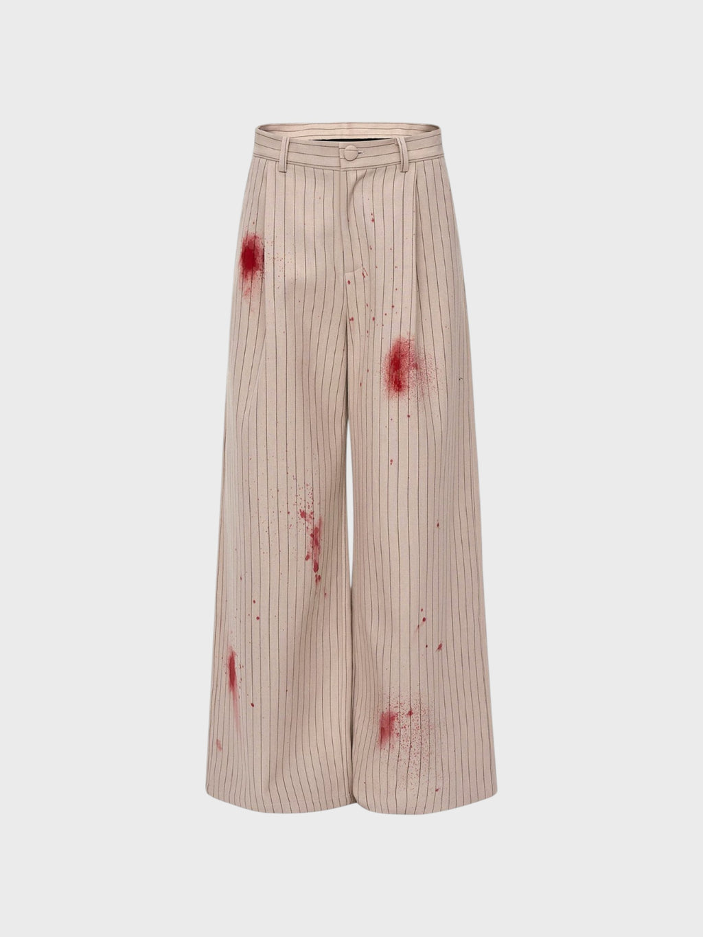 Pantalon Tailleur Rayures Craie "Crime Scene" Taches Peinture Rouge Unisexe | STARTEXCEEDEND