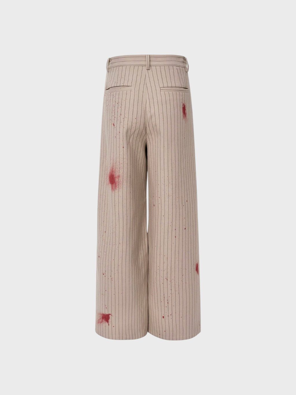 Pantalon Tailleur Rayures Craie "Crime Scene" Taches Peinture Rouge Unisexe | STARTEXCEEDEND