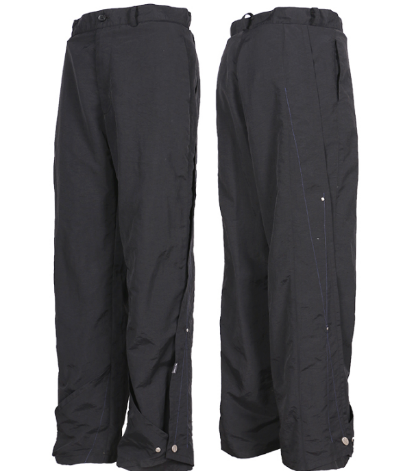 Pantalon à Découpes Géométriques et Bas Ajustables Noir | RELABEL