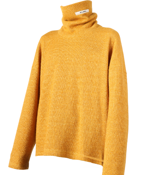 Pull Léger à Col Roulé Jaune | RELABEL
