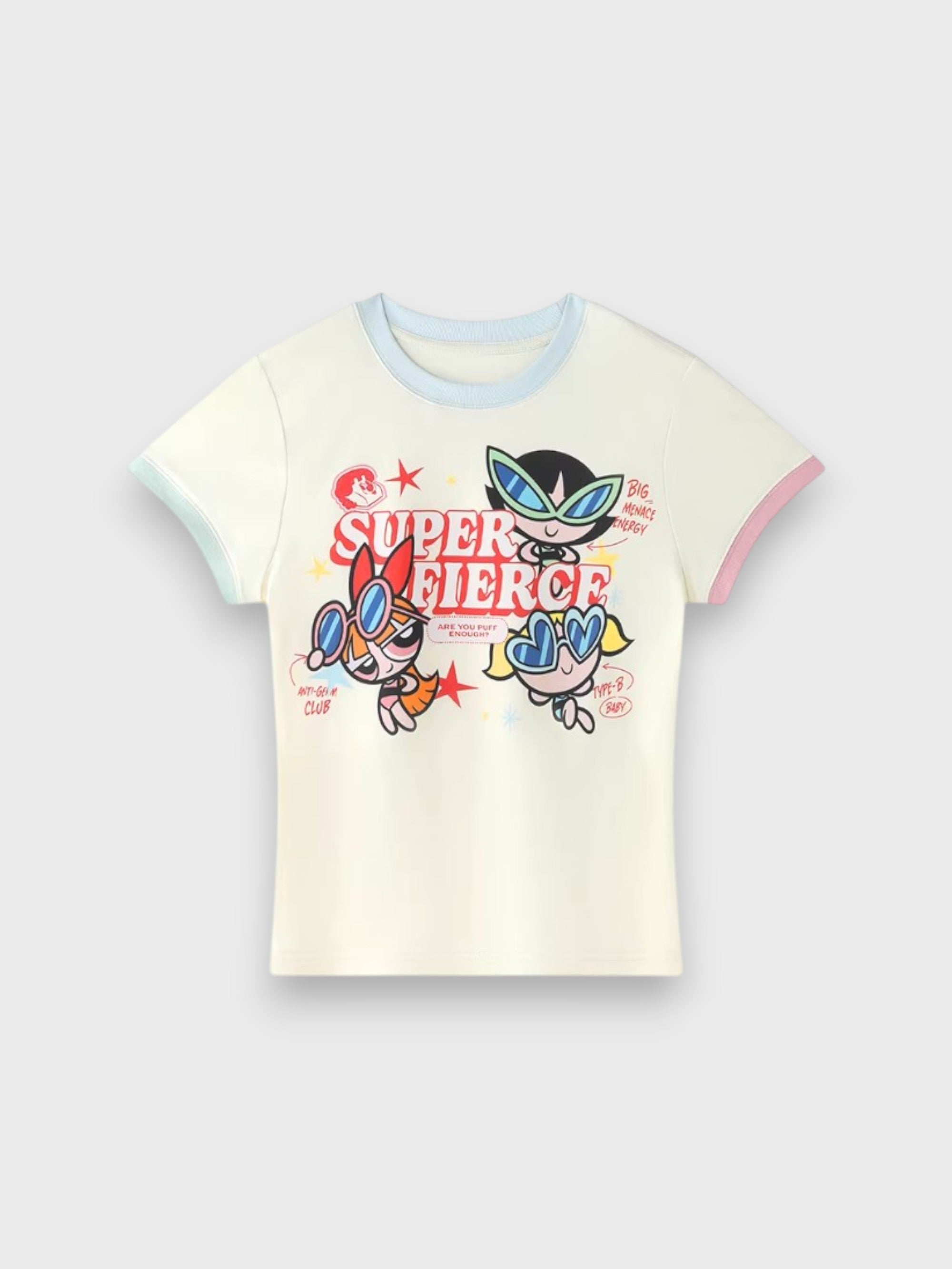 T-shirt dopamine BJHG x Powerpuff Girls vue de face