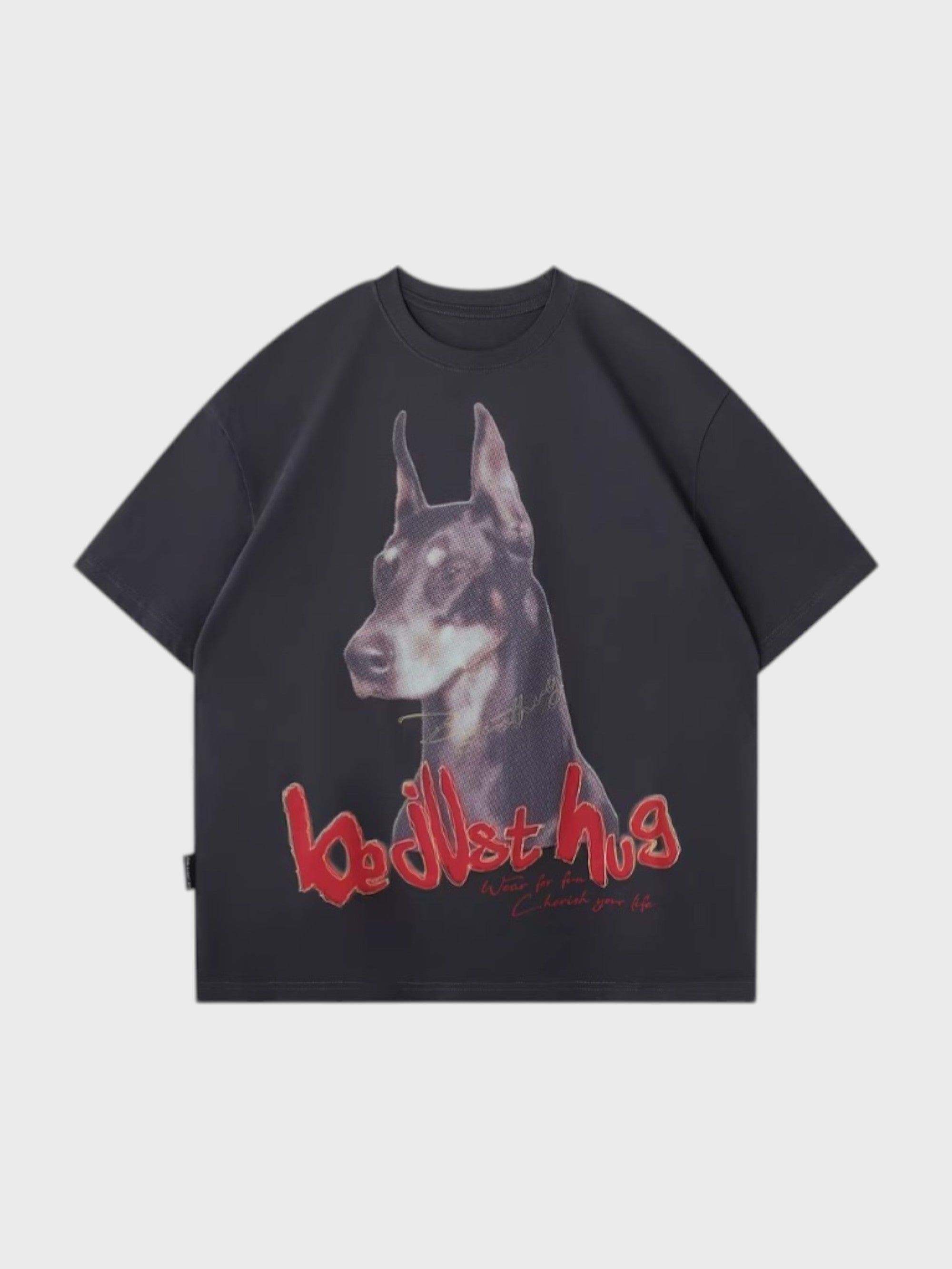 T-shirt graphique Doberman BJHG vue de face