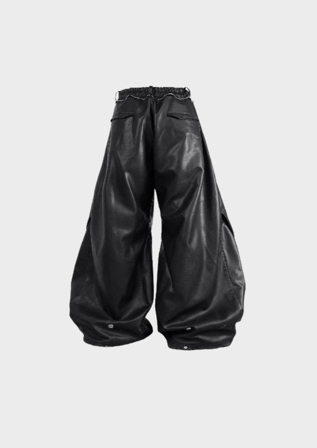 Vue arrière de la veste bleu nuit unisexe avec capuche et coupe ample