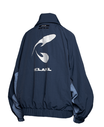 Veste à Manches Chauve-Souris et Imprimé au Dos Bleu | RELABEL