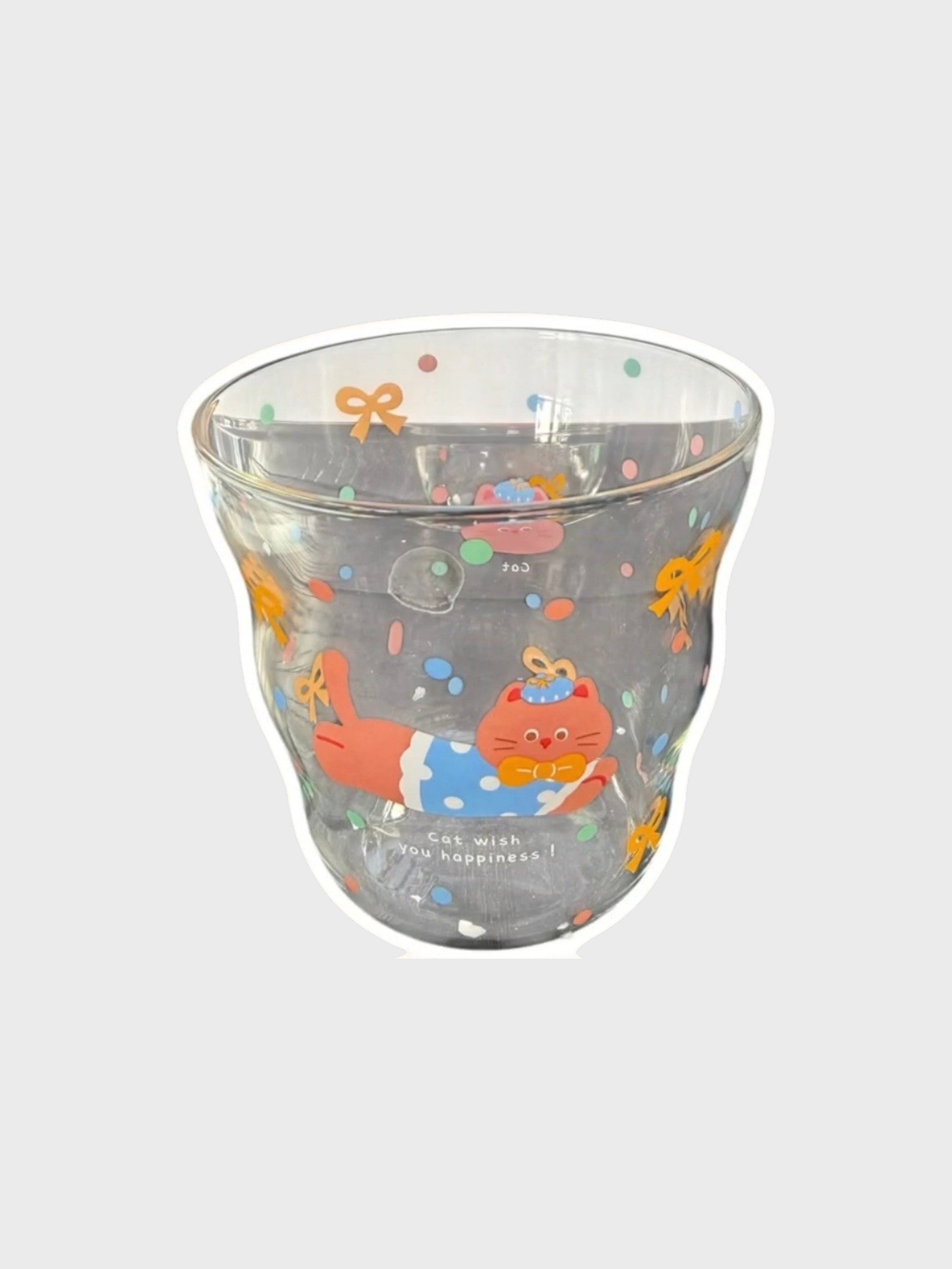 Verre Double Paroi Motif Chat Kawaii | DIOIB