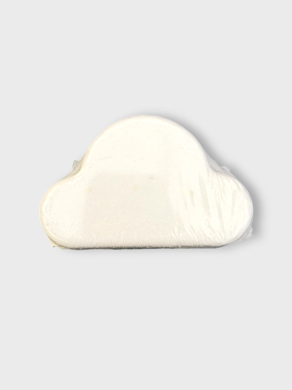 Bombe de bain artisanal blanc en bicarbonate, vue de face