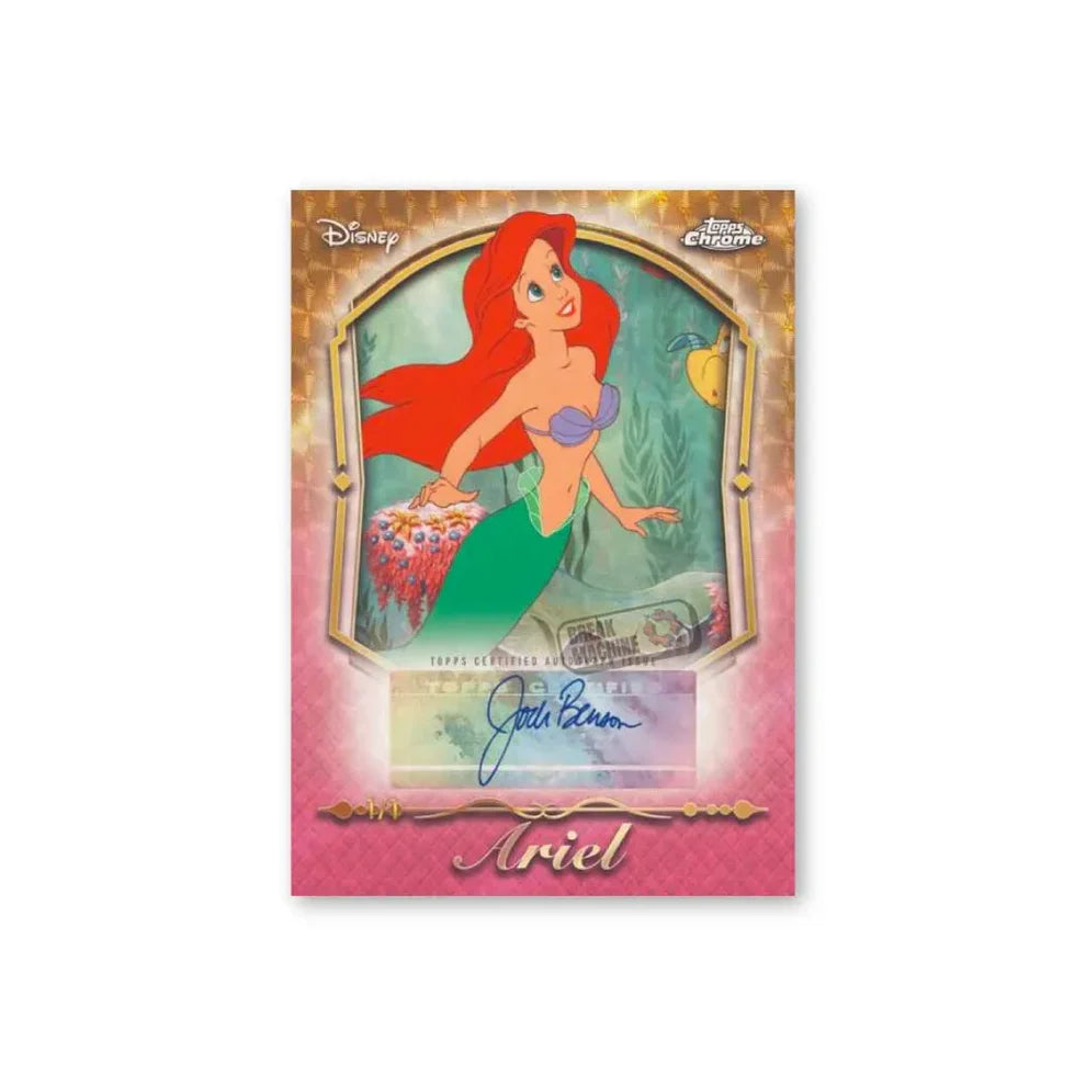 Carte Chrome autographe Topps Disney Ariel 2026, autographe Jodi Benson 1 sur 1