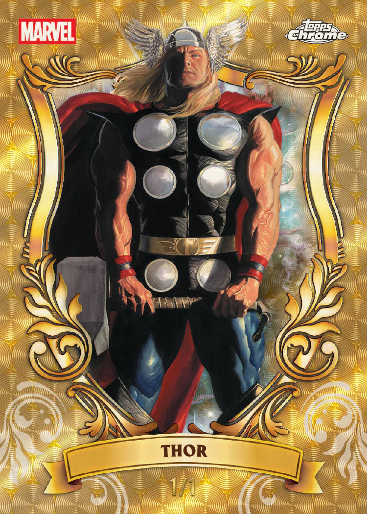 Carte Chrome or Topps Marvel Thor 2026, parallel or 1 sur 1