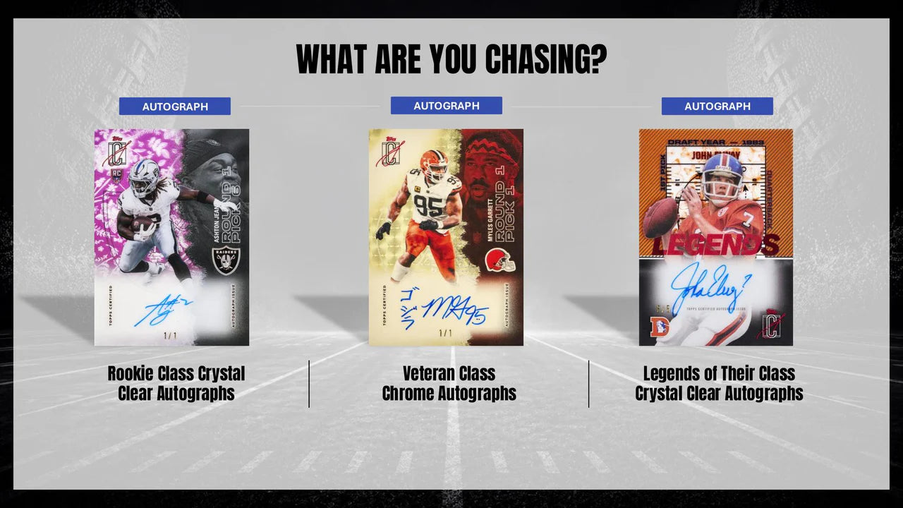 Carte Topps Signature Class Football 2025, exemple de carte autographe 2