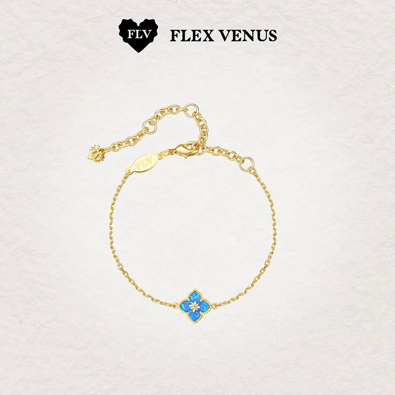 FLV Plume Bleu en Or Bleu K