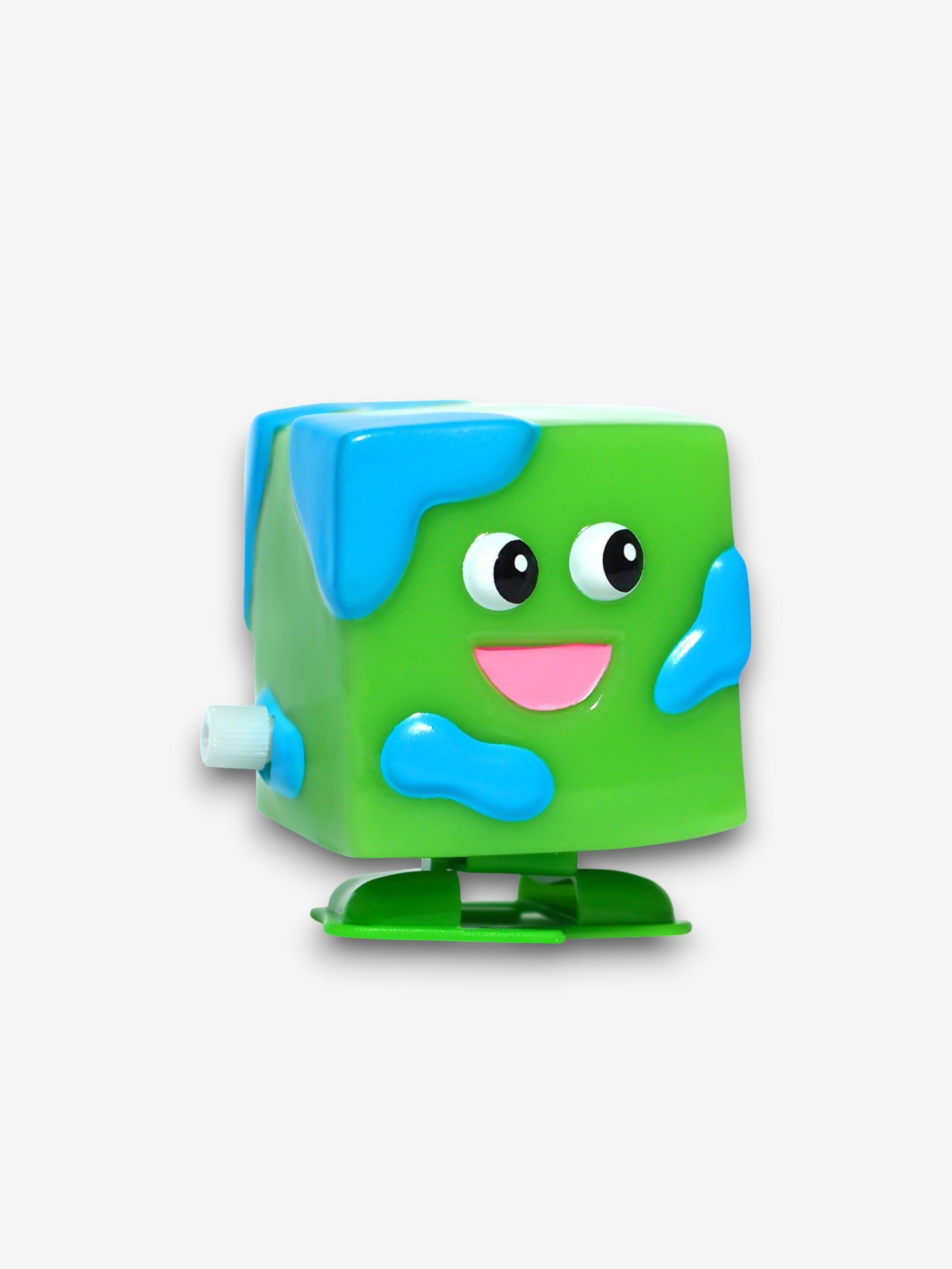 Leetoy figurine cube souriant vert – personnage cube vert 