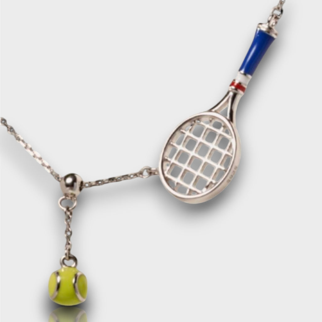 Collier raquette tennis ONE SWEAR argent | ONE SWEAR