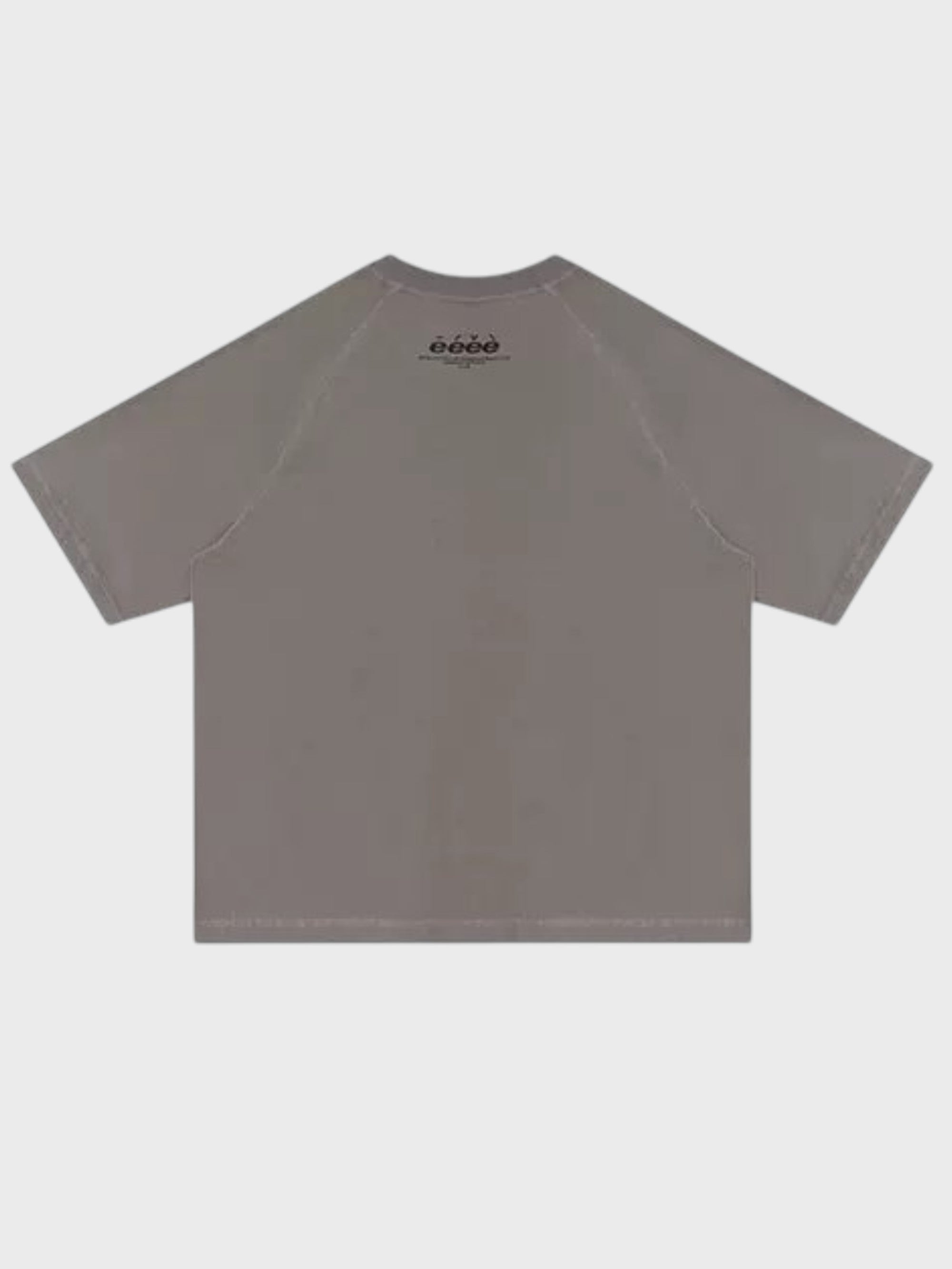 T-shirt manches courtes eeee Artmonster gris, vue de dos avec logo au col

