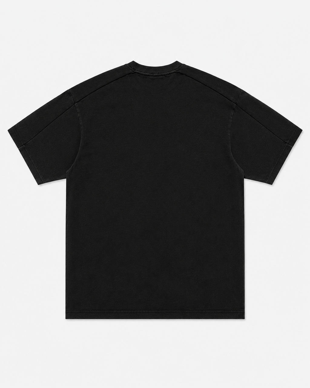 T-shirt appliqué denim Anocra noir en coton, vue de dos