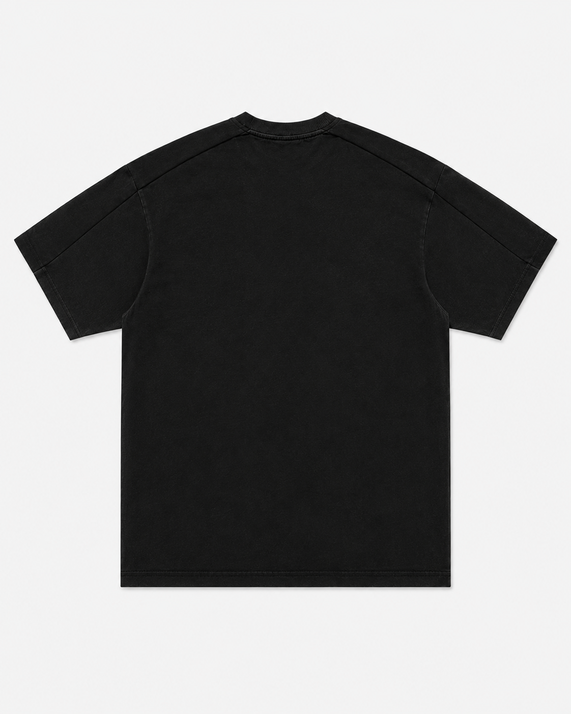 T-shirt appliqué denim Anocra noir en coton, vue de dos