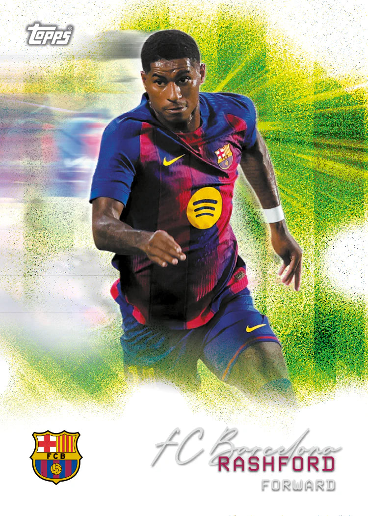 Carte spéciale Topps FC Barcelona avec effet visuel premium saison 2025-26