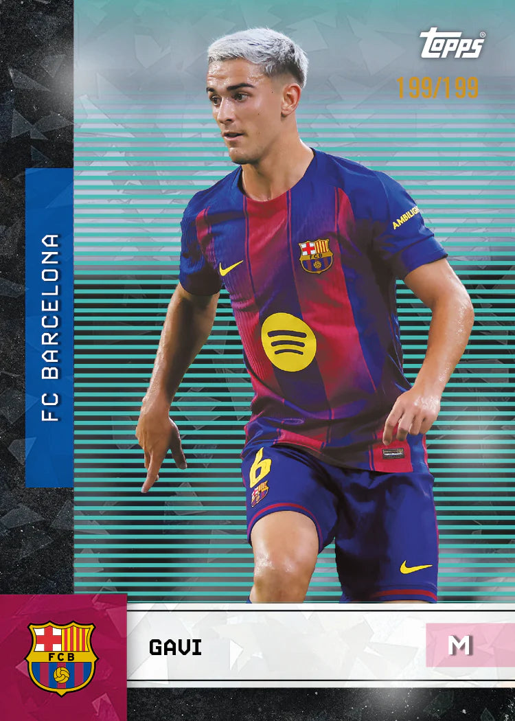 Sélection de cartes Topps FC Barcelona Team Set 2025-26 présentées ensemble