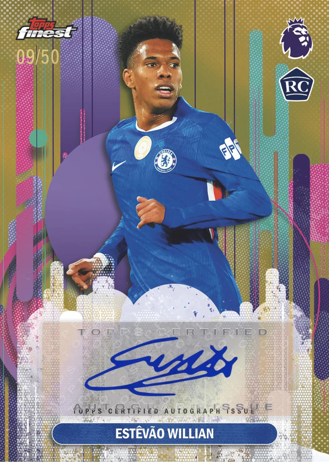 Trading Card Finest Topps Premier League 2026, carte insert